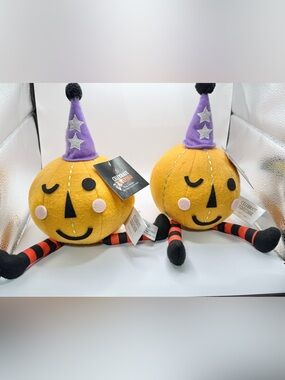 2 Celebrate Together™ Halloween Plush clown pumpkin Floor Decor